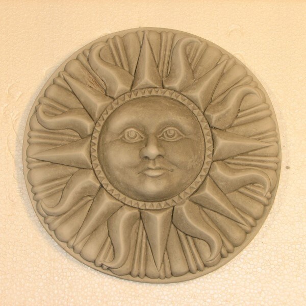 Concrete Sun Plaque - Made in the USA - Perfect for outdoor use